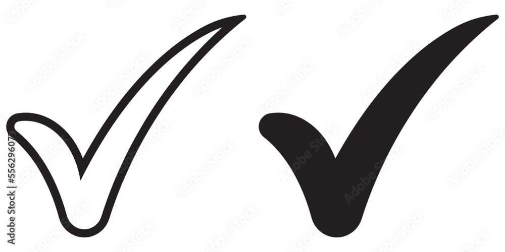 Fototapete ofvs274 outlinefilledvectorsign ofvs - check mark vector icon . tick sign . approval symbol . isolat