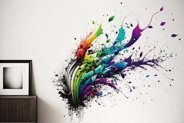 Vector Decorative Wall Stickers, White Background