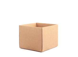 Fototapeta premium cardboard box isolated on white background