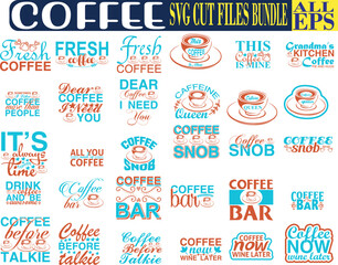 Coffee Lovers Quotes SVG Bundle  pack