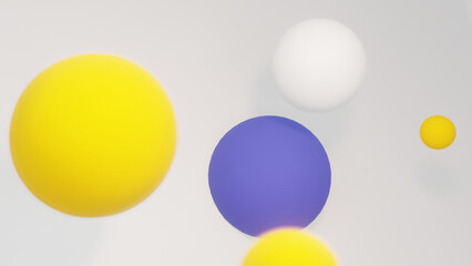ball and  bubbles Background, 3d image