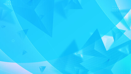 Blue triangle 3d crystal web banner bright background with dots and wave digital web background or print and has space to wright social media post FB cover Facebook Banner