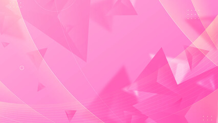 Fototapeta premium pink triangle 3d crystal web banner bright background with dots and wave digital web background or print and has space to wright social media post FB cover Facebook Banner