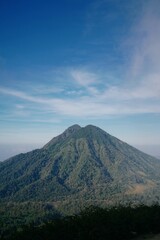 mount merapi seen from the ijen volcano trail