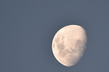 moon in the day time sky