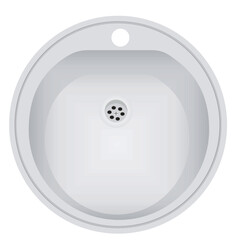 Washbowl top view. vector illustration