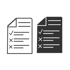 Test  icon. Examination final test line and background vector ilustration.