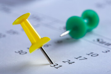 Important date and calendar appointment. pin on calendar.