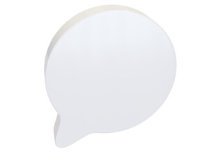 White round dialog bubble. 3d render.