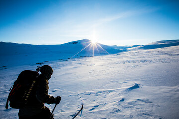 Ski expedition in Dovrefjell National Park, Norway © Alberto Gonzalez 