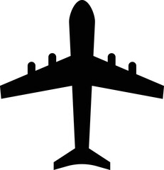 Airplane icon, Airplane icon vector, in trendy style isolated on white background . Silhouette of airplane