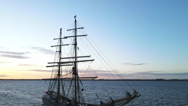 Tall Ship at Anchor