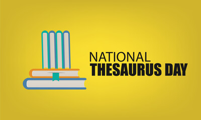 Vector Illustration of National Thesaurus Day. Simple and Elegant Design