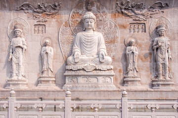 Landscape of Baotuojiang temple,located in Putuoshan mountain,Zhoushan city,China
