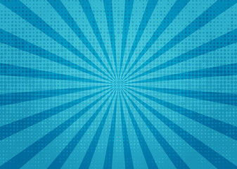 comic blue background.
