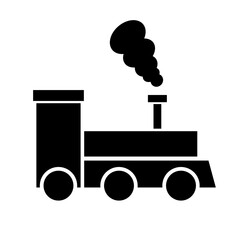 Steam locomotive silhouette icon. Vector.