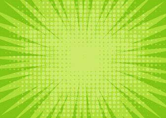 comic green background.
