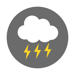 Cloud and thunder icon. Vector.