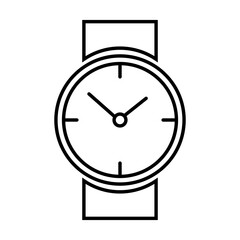 Simple wristwatch icon. Accessory. Vector.
