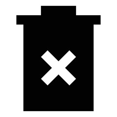 Obraz premium delete icon for web user interface and mobile design