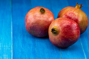 pomegranate on wooden table