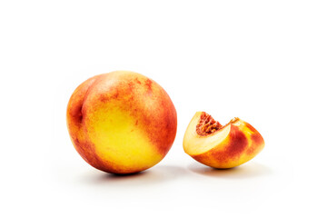 Fototapeta na wymiar Peach isolated on white with clipping path included
