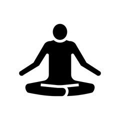 yoga people silhouette glyph icon vector. yoga people silhouette sign. isolated symbol illustration