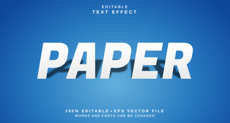 Editable text style effect - Paper text style theme.