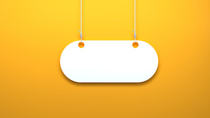 Hanging rope and speech bubble