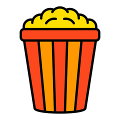 Popcorn Filled Line Icon
