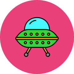 Sci Fi Multicolor Circle Filled Line Icon