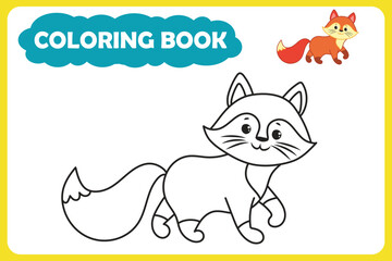 coloring book for children. vector illustration of forest animal