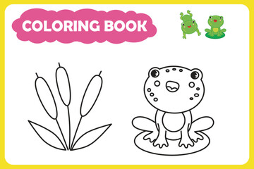 Fototapeta premium coloring book for children. vector illustration of forest animal