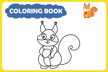 coloring book for children. vector illustration of forest animal