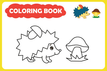 coloring book for children. vector illustration of forest animal