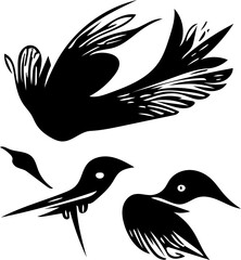 Naklejka premium set of birds