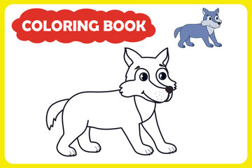 coloring book for children. vector illustration of forest animal