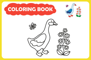 Fototapeta na wymiar coloring book for children. vector illustration of farm animal