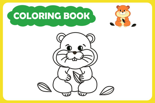 coloring book for children. vector illustration of farm animal