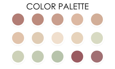Trendy color palette for design. Color templates. Vector