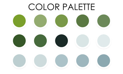 Trendy color palette for design. Color templates. Vector