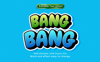 Bang-Bang text, 3D style text effect