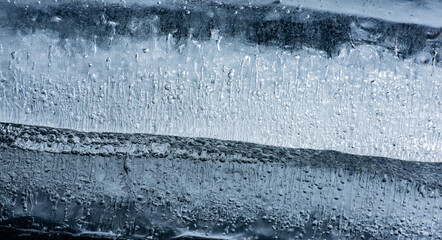 Obraz premium ice texture close up in the detail - macro