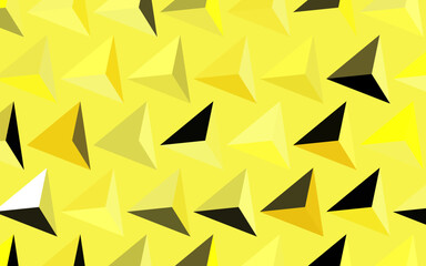 Dark Yellow vector pattern with polygonal style.