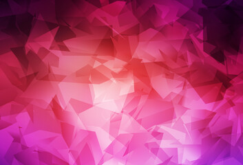 Light Pink, Yellow vector gradient triangles template.