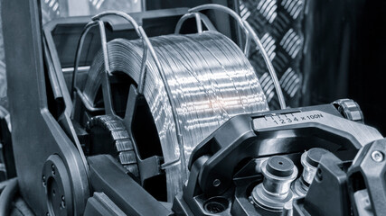 Metalworking industry concept, industrial equipment for cutting and welding metal details