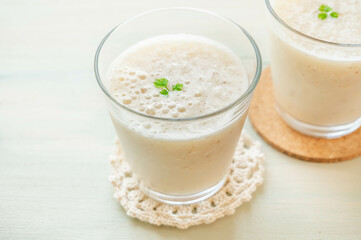 自家製豆乳バナナスムージー