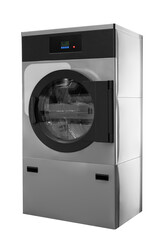 Industrial washing machine isolated on white background