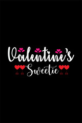 Happy valentines day t-shirt design typography vector illustration