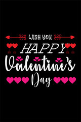 Happy valentines day t-shirt design typography vector illustration